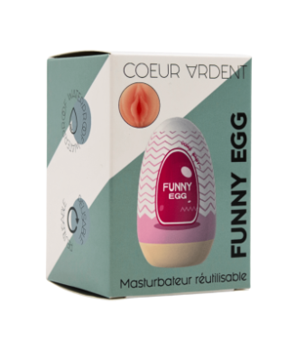 Gaine Masturbatrice Réutilisable FUNNY EGG – Design Réaliste Vagin lèvres épaisses
